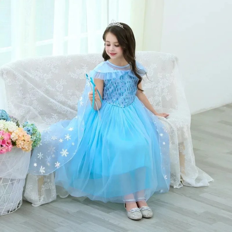 Сукня Ельзи на 3 4 5 6 7 8 9 10 років довга Ельзы Frozen Фрозен плаття — фото 4