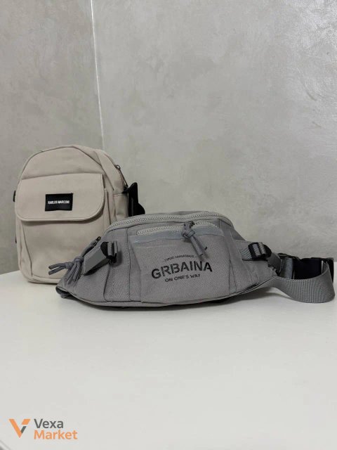 Сумка-бананка GRBAINA "ON ONE'S WAY" сіра