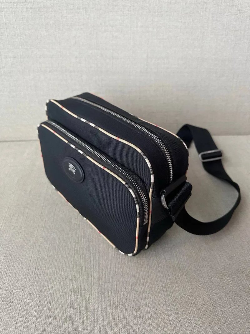 Сумка Burberry Check Trim Crossbody Bag чорна чоловіча нова черная мужская — фото 3