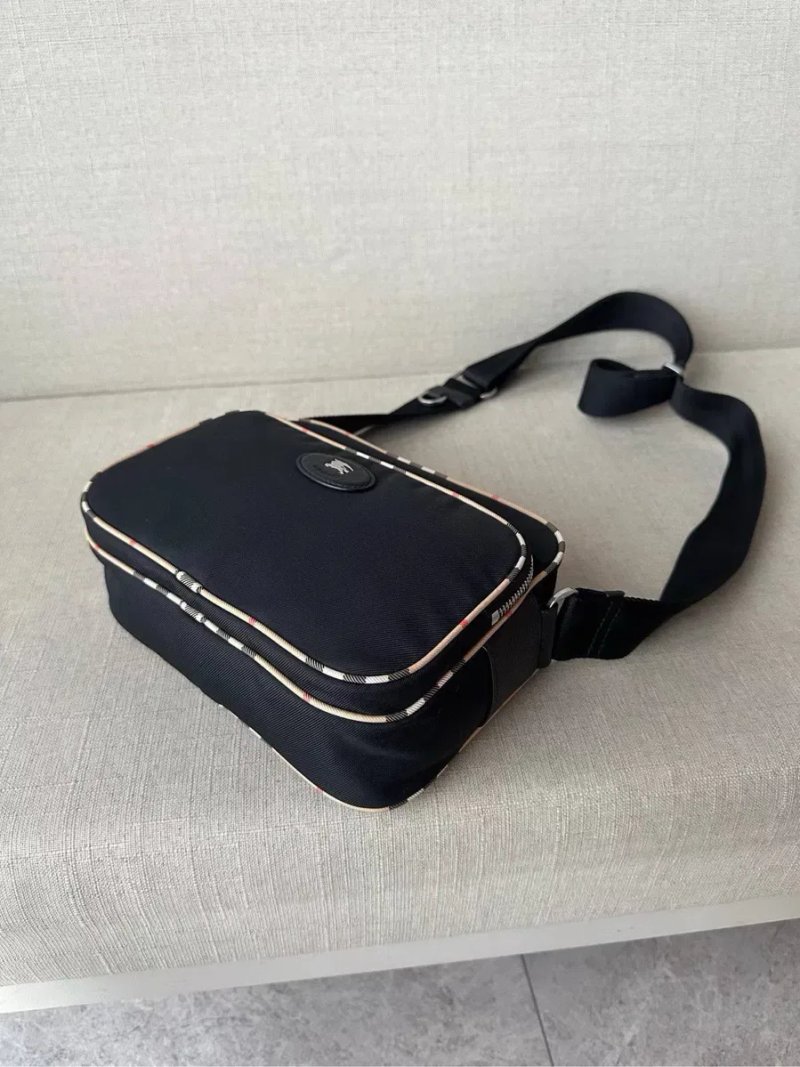 Сумка Burberry Check Trim Crossbody Bag чорна чоловіча нова черная мужская — фото 4