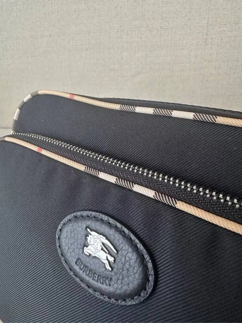 Сумка Burberry Check Trim Crossbody Bag чорна чоловіча нова черная мужская — фото 5