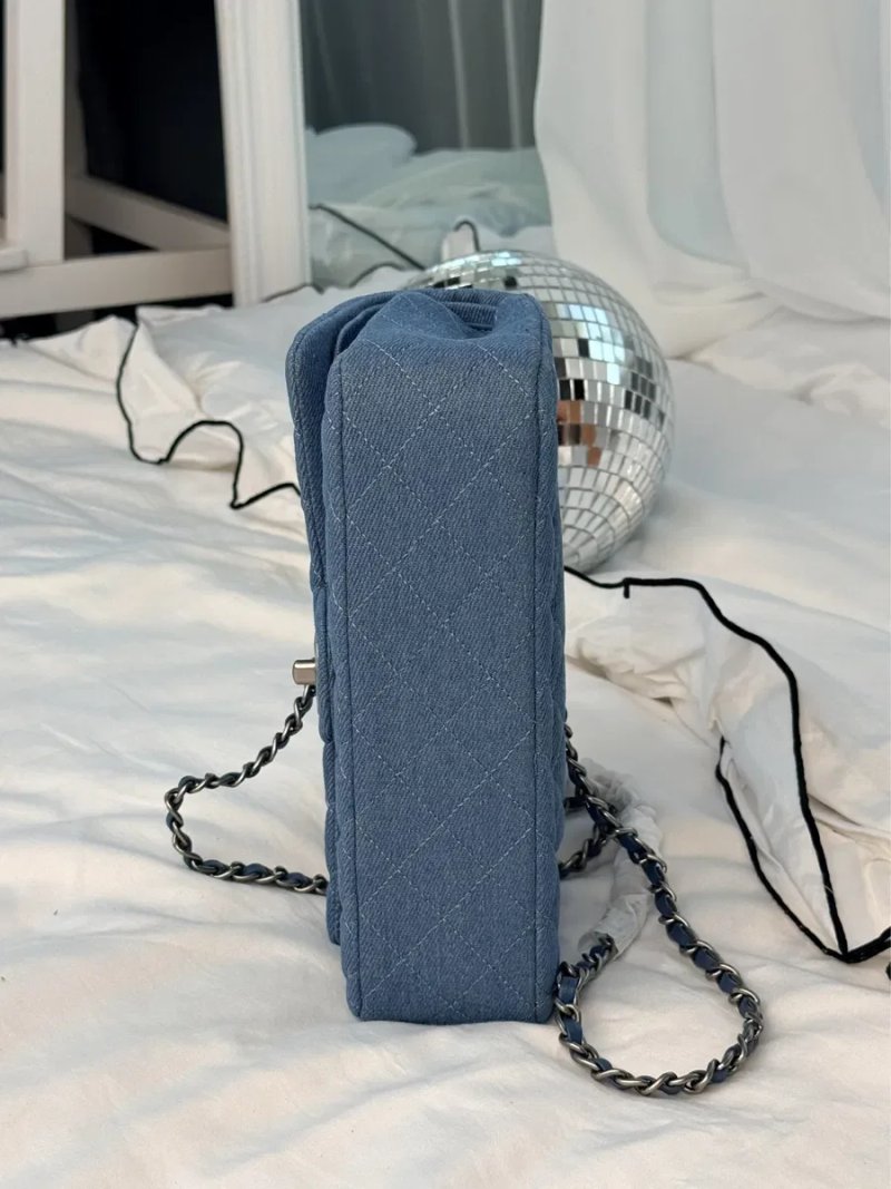Сумка Chanel Classic Flap 25 Blue Denim Silver Hardware — фото 5