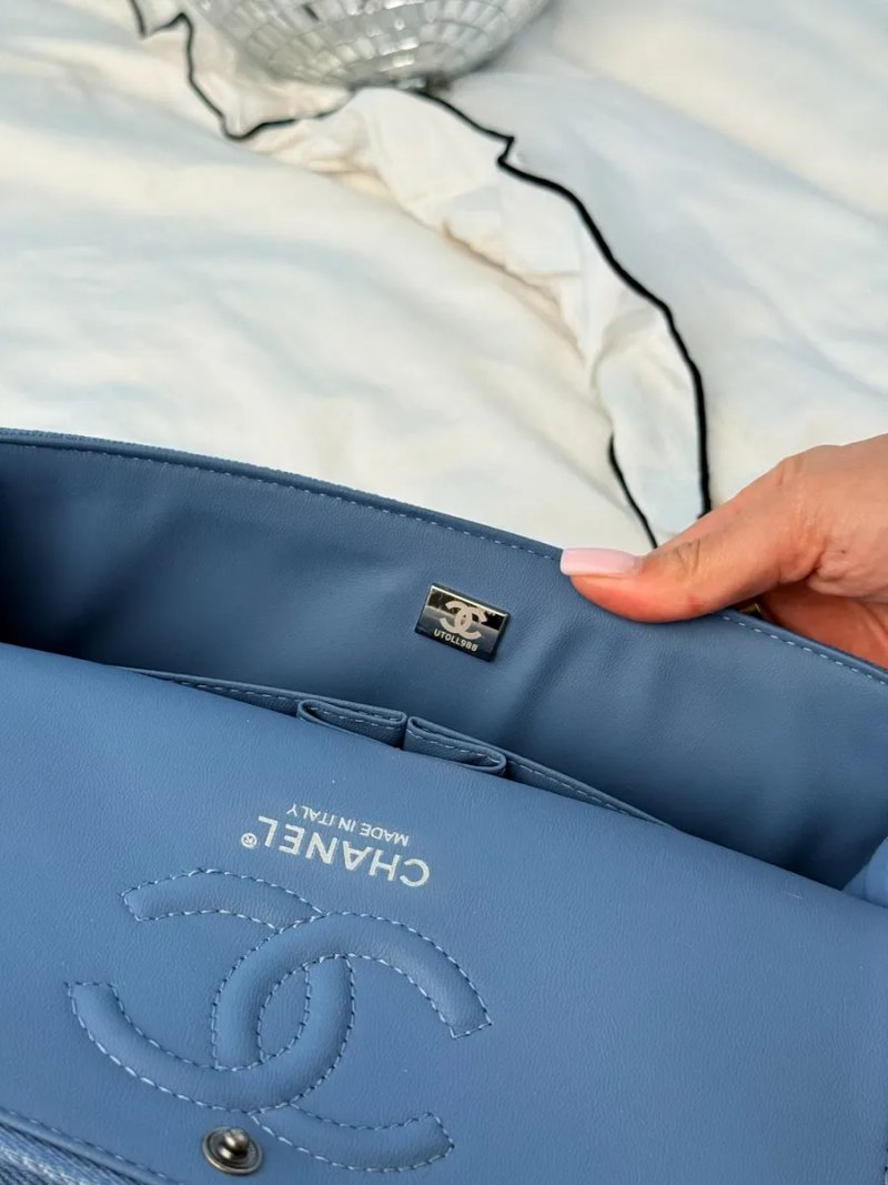 Сумка Chanel Classic Flap 25 Blue Denim Silver Hardware — фото 8