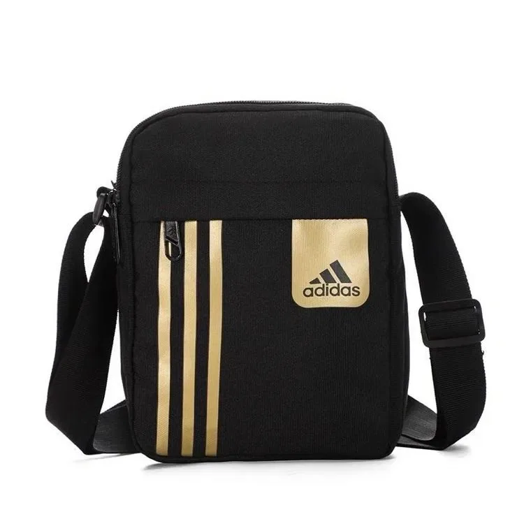 Сумка через плече Adidas. Месенджер Adidas у 3-ох кольорах: Чорно-Білий, Сірий, Золотий. — фото 3