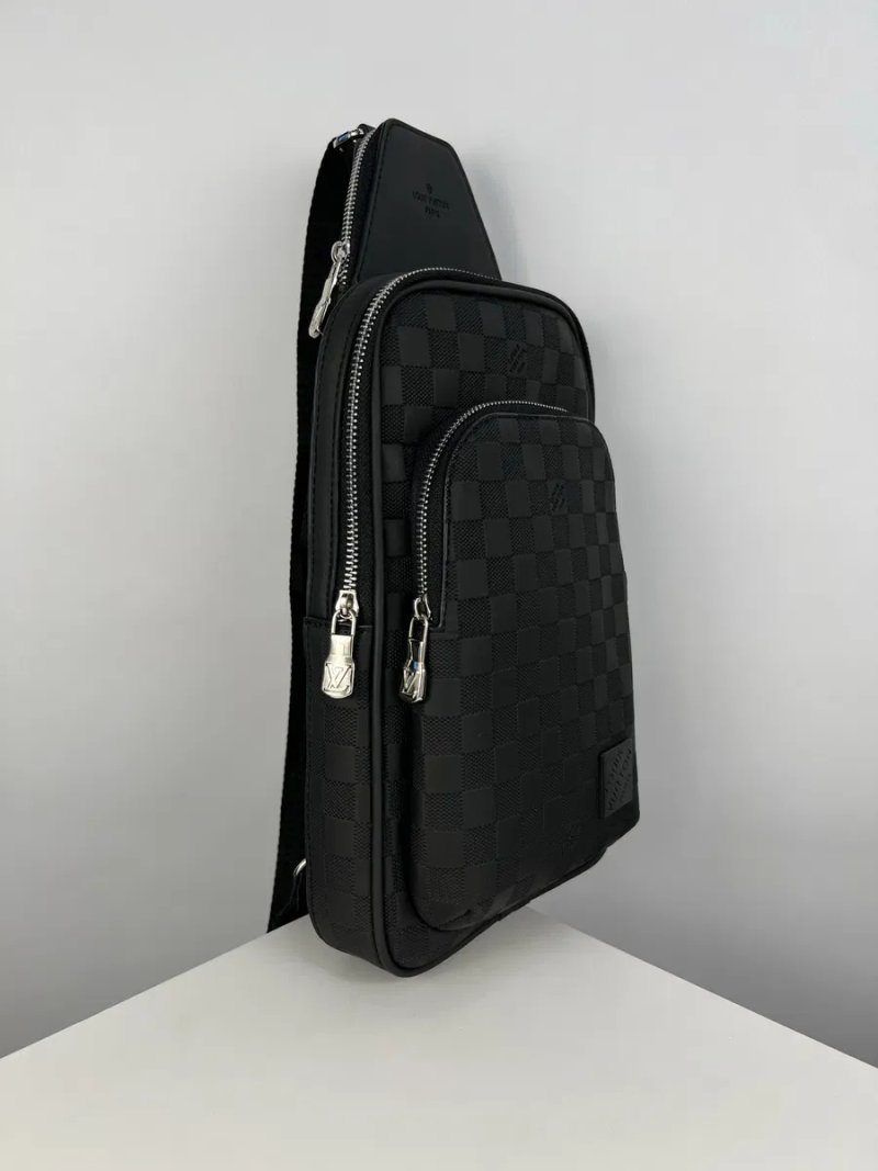 Сумка через плече чоловіча / Сумка мужская слинг ТОП LV / Louis Vuitton — фото 3