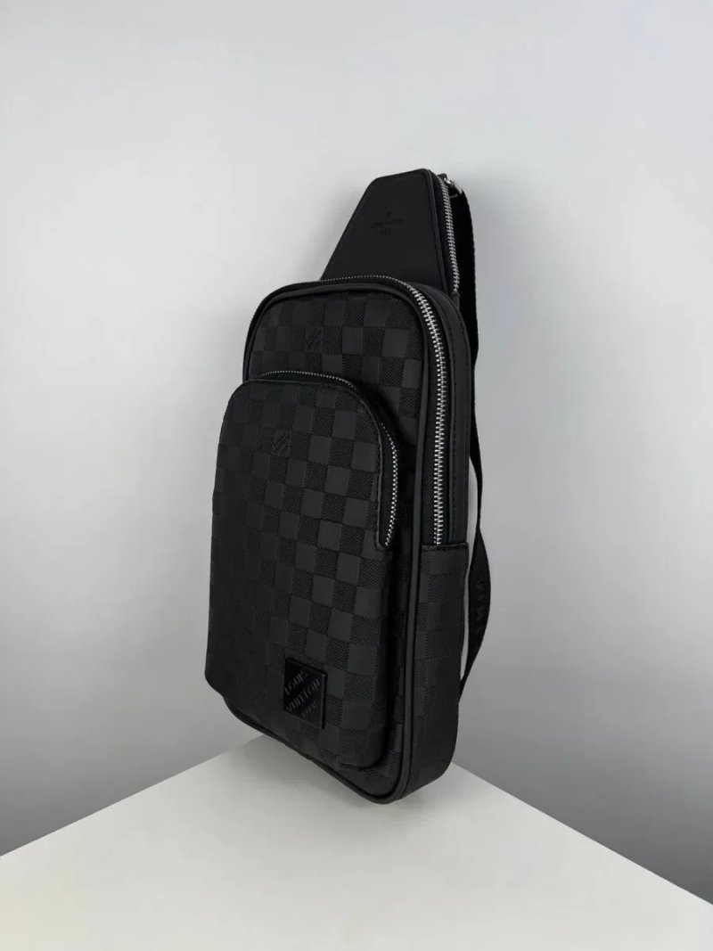 Сумка через плече чоловіча / Сумка мужская слинг ТОП LV / Louis Vuitton — фото 4