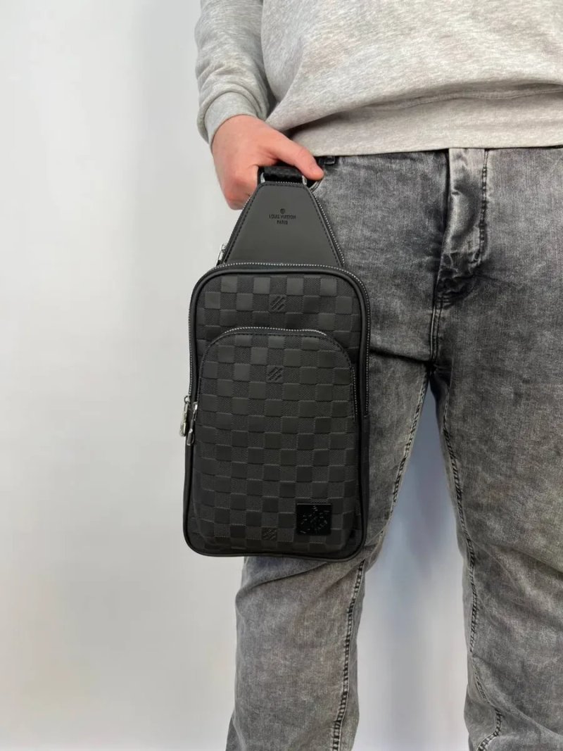 Сумка через плече чоловіча / Сумка мужская слинг ТОП LV / Louis Vuitton — фото 6