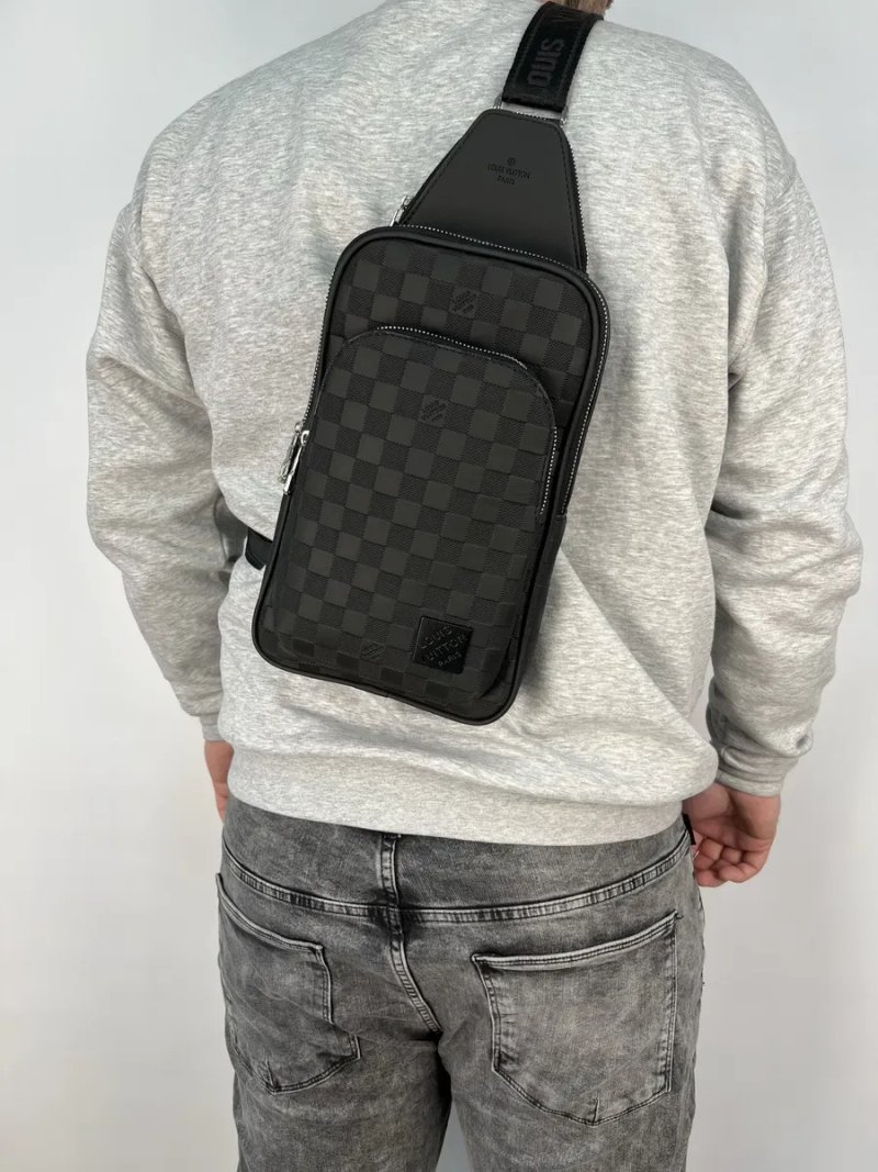 Сумка через плече чоловіча / Сумка мужская слинг ТОП LV / Louis Vuitton — фото 8