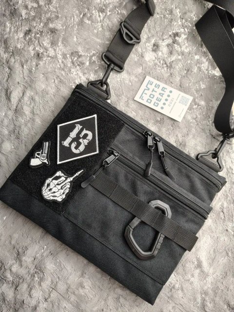Сумка через плече для патчів cordura кросбоді з липучкою полем шевронов velcro урбан пласка  на плечо urban tactical городская тактическая унисекс