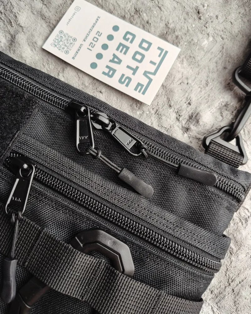Сумка через плече для патчів cordura кросбоді з липучкою полем панелью шевронов velcro пласка  на плечо urban tactical городская тактическая унісекс — фото 3
