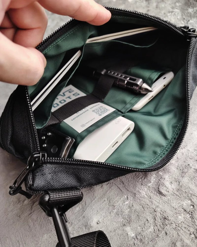Сумка через плече для патчів cordura кросбоді з липучкою полем панелью шевронов velcro пласка  на плечо urban tactical городская тактическая унісекс — фото 5