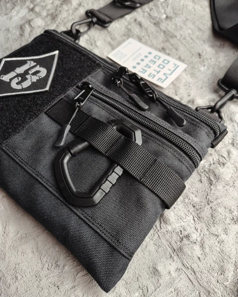 Сумка через плече для патчів cordura кросбоді з липучкою полем панелью шевронов velcro пласка  на плечо urban tactical городская тактическая унісекс — фото 8