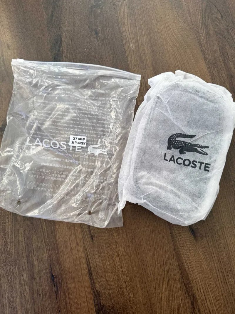 Сумка через плече Lacoste Monogram сіра, чоловіча сумка кросбоді Lacoste, стильна через плече — фото 6