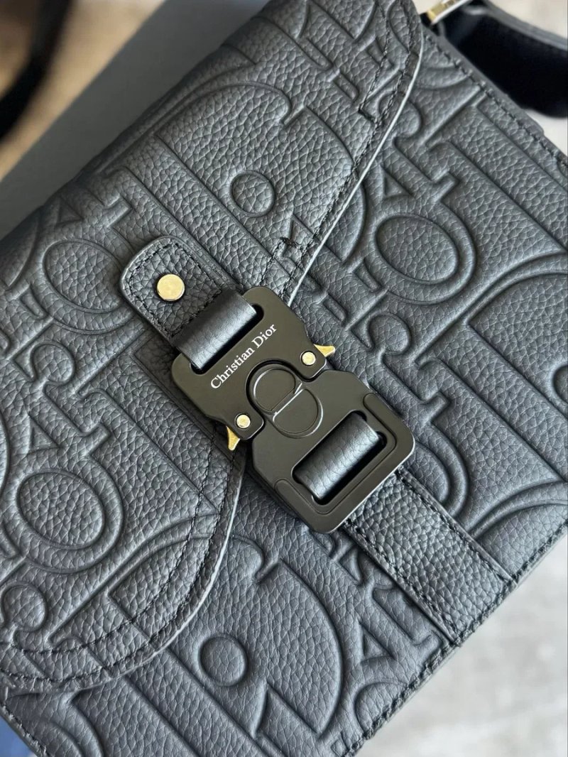 Сумка чоловіча чорна Christian Dior Saddle натуральна шкіра диор — фото 2