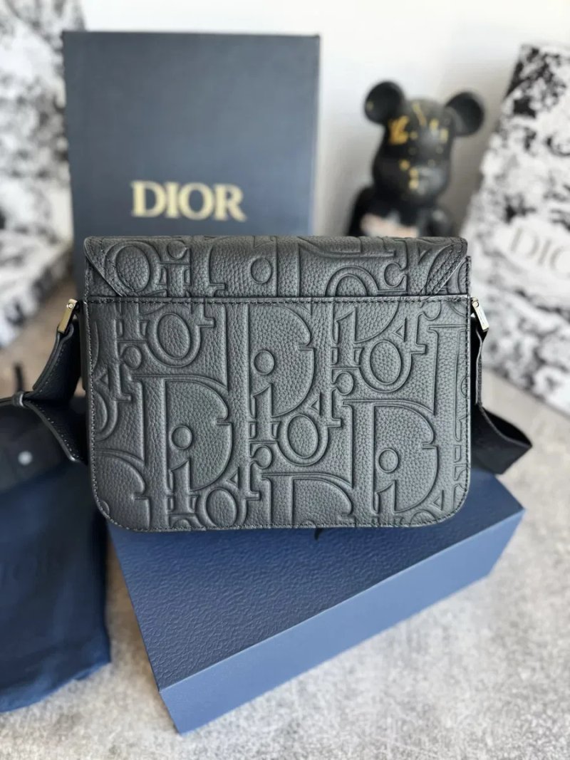 Сумка чоловіча чорна Christian Dior Saddle натуральна шкіра диор — фото 3