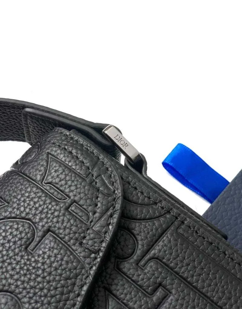 Сумка чоловіча чорна Christian Dior Saddle натуральна шкіра диор Месенджер Сумка через плече Мужская сумка Диор — фото 3