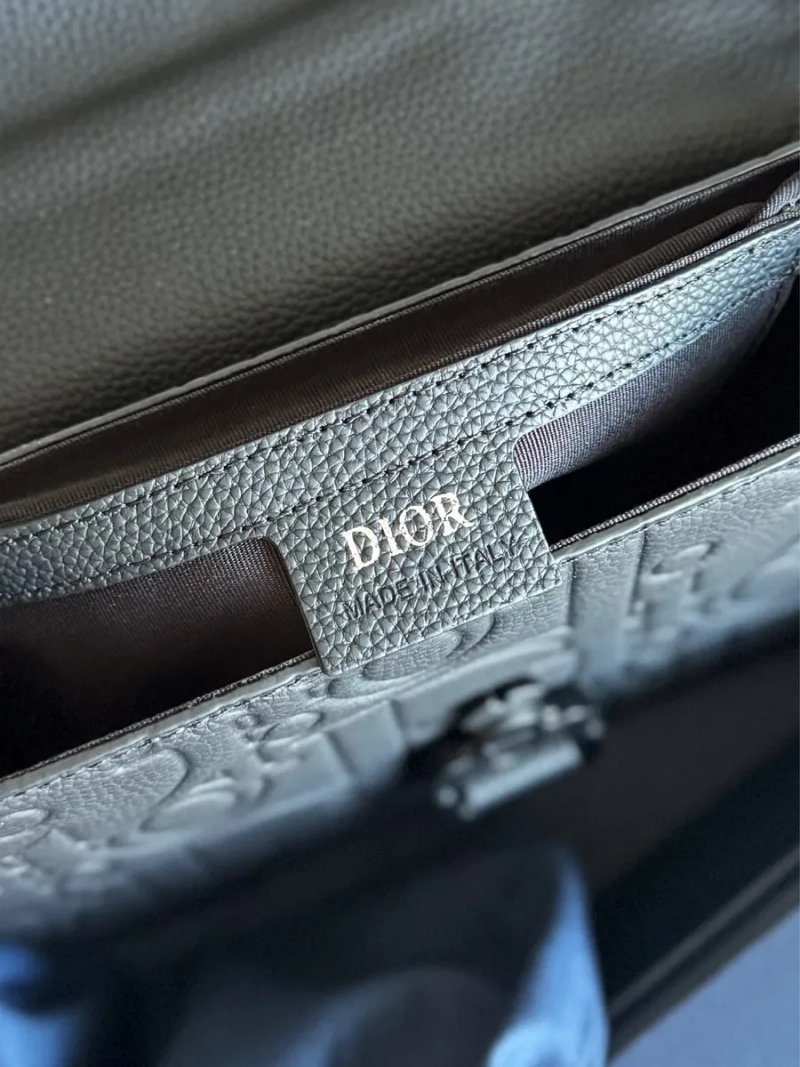 Сумка чоловіча чорна Christian Dior Saddle натуральна шкіра диор — фото 5