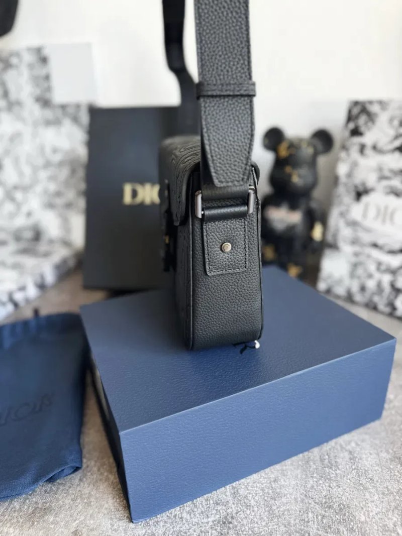 Сумка чоловіча чорна Christian Dior Saddle натуральна шкіра диор — фото 6