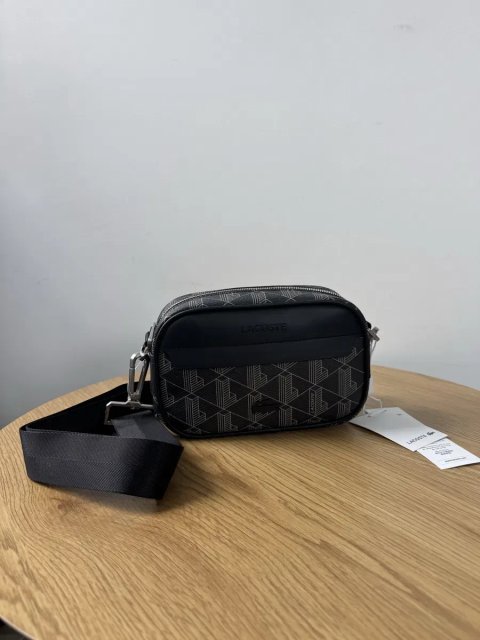 Сумка чоловіча Lacoste  Оригінал Reporter Bag Black/Grey NH3650LX.H45
