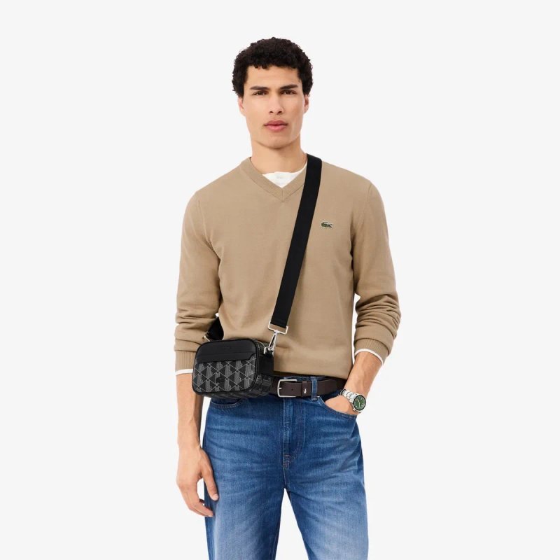 Сумка чоловіча Lacoste  Оригінал Reporter Bag Black/Grey NH3650LX.H45 — фото 8