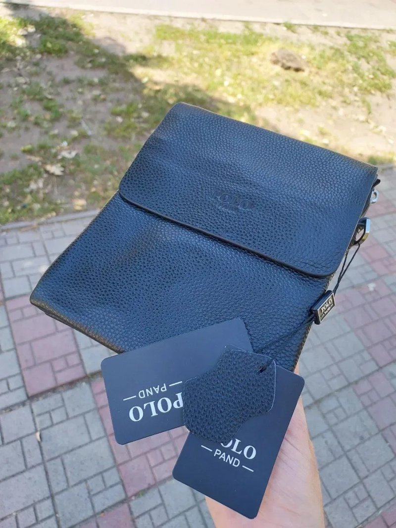 Сумка чоловіча Polo шкіряна мужская кожаная через плече клатч барсетка — фото 2
