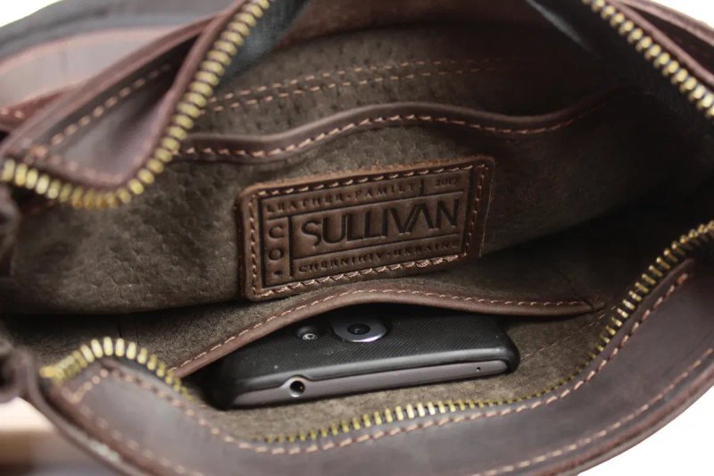 Сумка чоловіча шкіряна на плече SULLIVAN smvp125-2(30) коричнева — фото 7