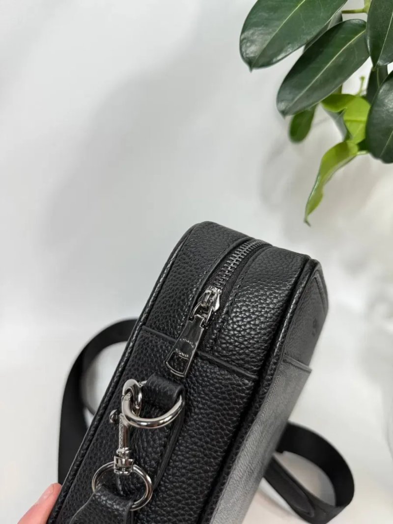 Сумка Coach чоловіча через плече | Барсетка месенджер Coach чорна | Сумка через плече Коач чорна чоловіча / Барсетка Коач — фото 2