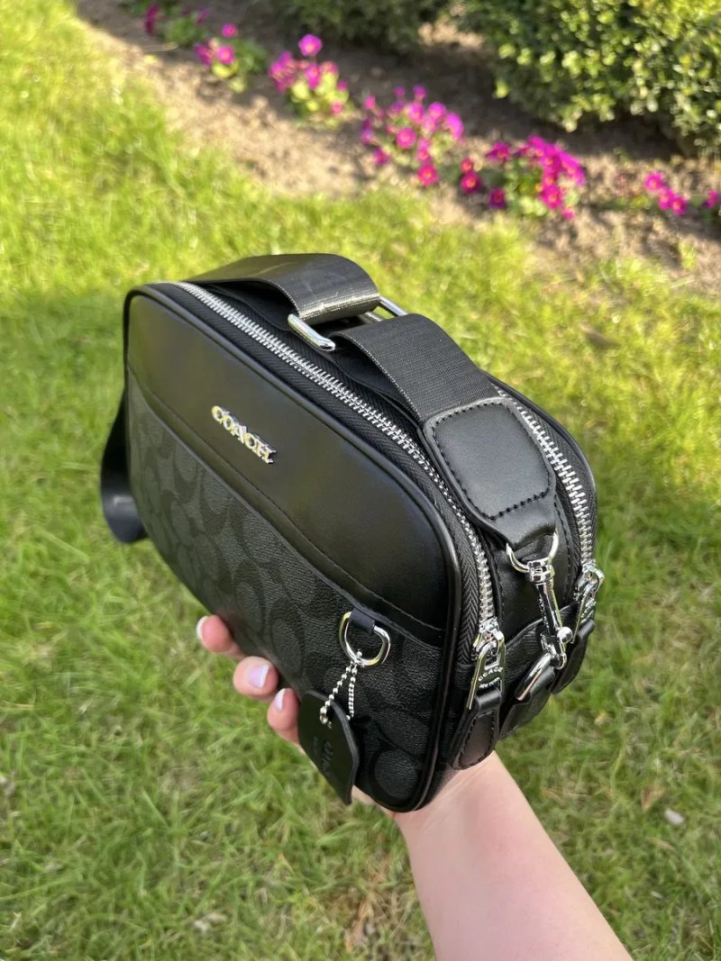 Сумка Coach чорна через плече | стильна месенджер | нова — фото 2