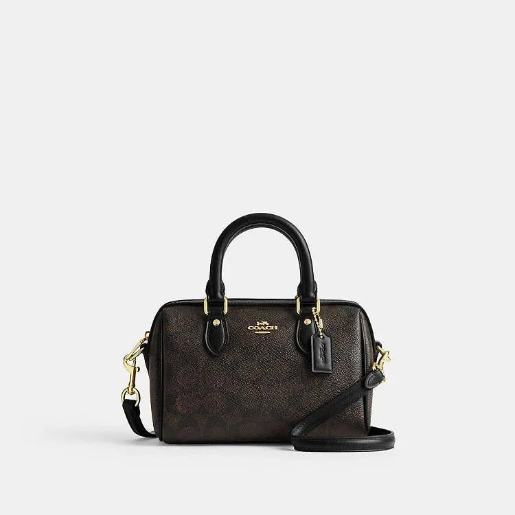 Сумка Coach Mini Rowan Crossbody In Signature Canvas маленька — фото 2