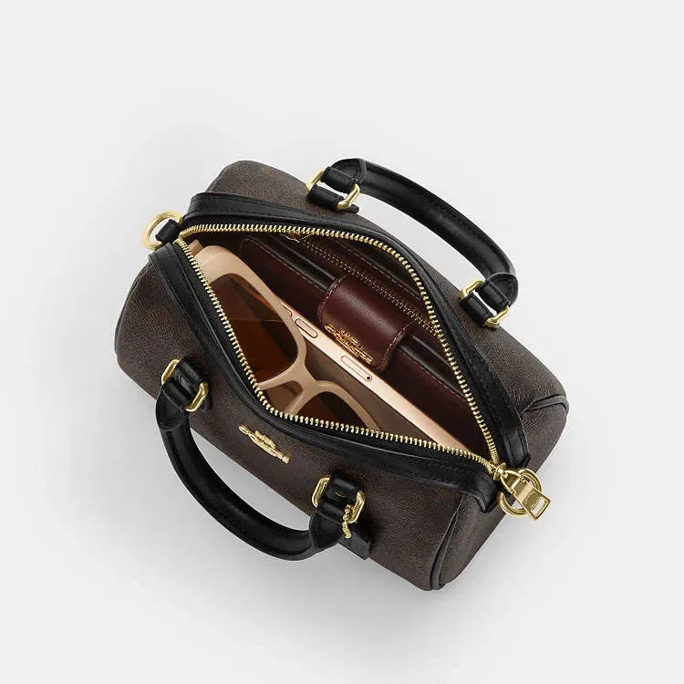 Сумка Coach Mini Rowan Crossbody In Signature Canvas маленька — фото 3