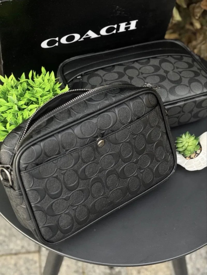 Сумка Coach мужская черная сумка коач черная коуч шкіряна чорна сіра | месенджер чорний Коач чоловічий барсетка Coach кожаная сумка через плечо Коуч — фото 3