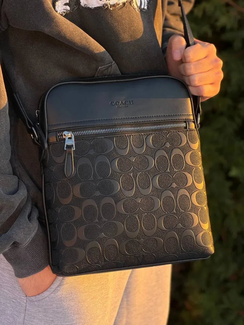 Сумка Coach New York через плечо черная мужская барсетка Коач Коуч — фото 8