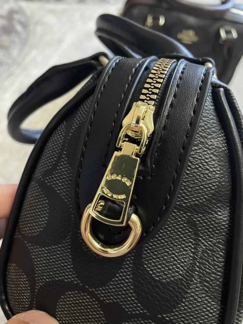 Сумка Coach rowan satchel bag через плече, жіноча сумка coach rowan шкіряна, сумка коуч коач женская coach — фото 6