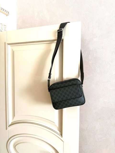 Сумка Gucci Хаки l Оригинал l Через Плечо Gucci GG Monogram Small Crossbody Bag Forest Green l Мужская Сумка Gucci