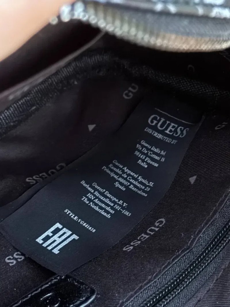 Сумка Guess Vezzola Smart через плече барсетка Гуес мужская Гесс чорна | Мессенджер шкіряний Гуес чоловічий сірий сумка Guess чорна кожанная — фото 5