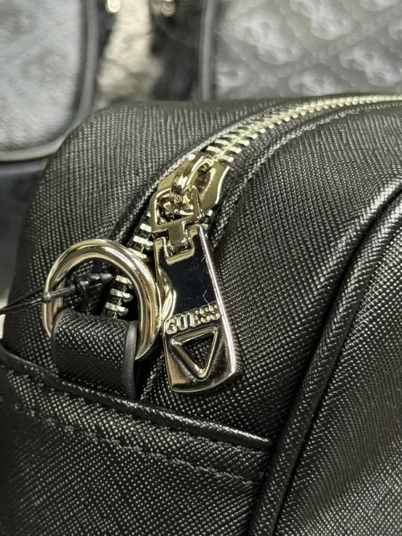 Сумка Guess Vezzola Smart чоловіча шкіряна барсетка Гесс Везола Смарт шкіряна барсетка коричнева | Сумка Гуес черная мужская кожаная барсетка Guess — фото 2