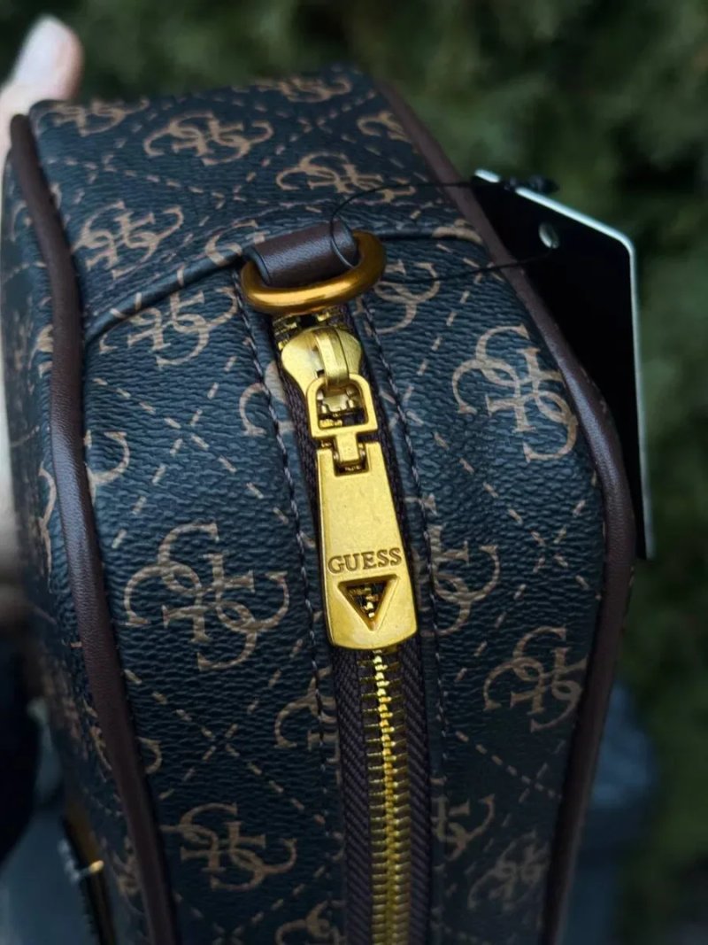 Сумка Guess Vezzola Smart чоловіча шкіряна чорна барсетка Гесс — фото 2