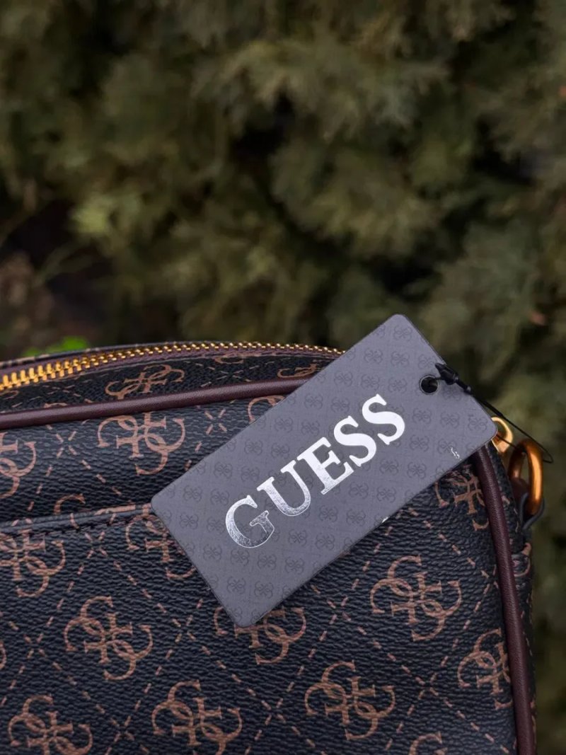 Сумка Guess Vezzola Smart чоловіча шкіряна чорна барсетка Гесс — фото 3
