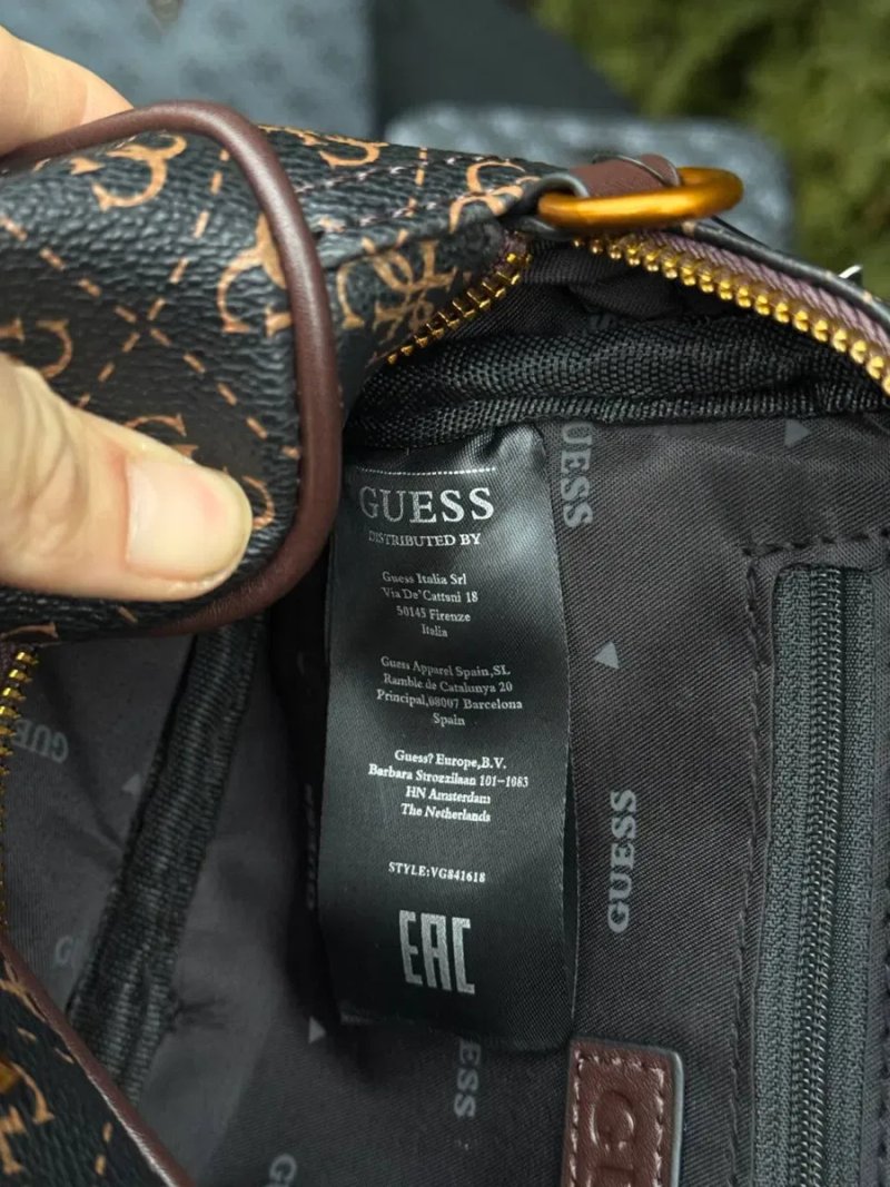 Сумка Guess Vezzola Smart чоловіча шкіряна чорна барсетка Гесс — фото 4