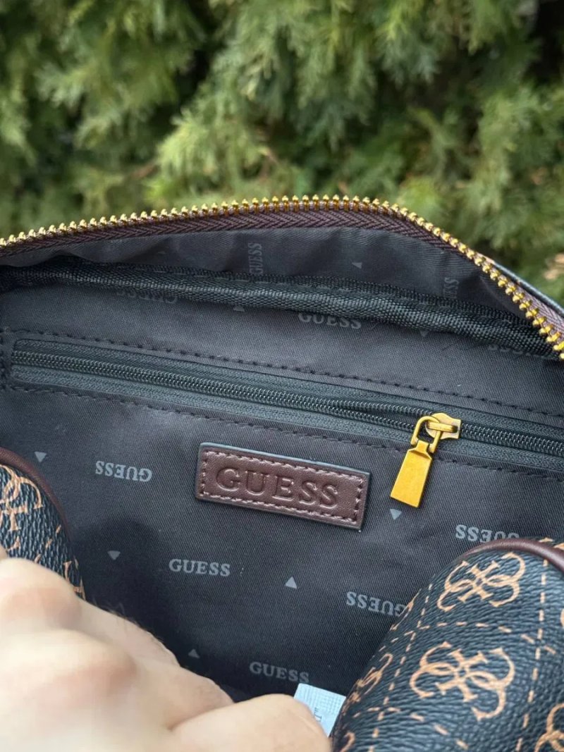 Сумка Guess Vezzola Smart чоловіча шкіряна чорна барсетка Гесс — фото 5