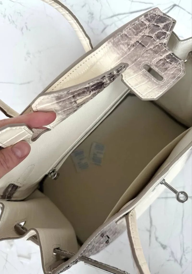 Сумка Hermes Birkin 30 himalaya крокодил натуральна шкіра , Ермес Біркін гімалая, Эрмес биркин гималая crocodile — фото 5
