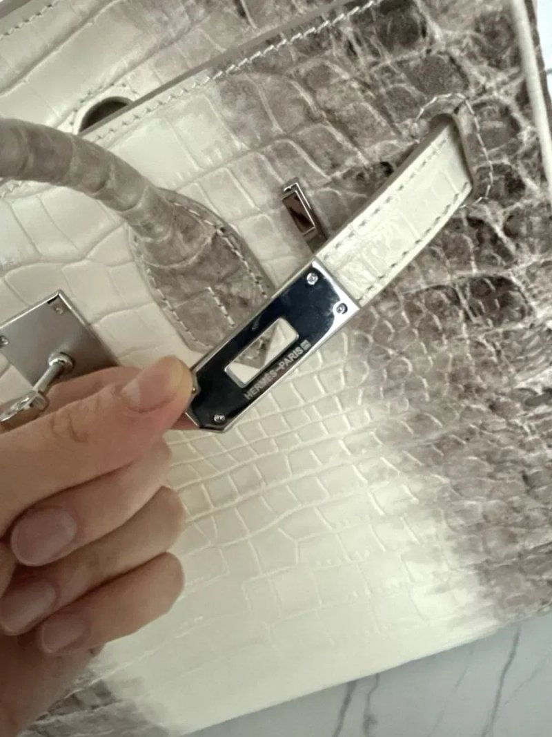 Сумка Hermes Birkin 30 himalaya крокодил натуральна шкіра , Ермес Біркін гімалая, Эрмес биркин гималая crocodile — фото 6