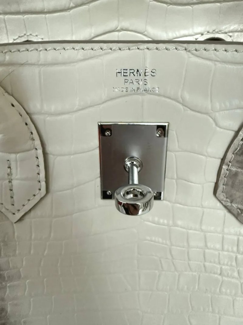Сумка Hermes Birkin 30 himalaya крокодил натуральна шкіра , Ермес Біркін гімалая, Эрмес биркин гималая crocodile — фото 7