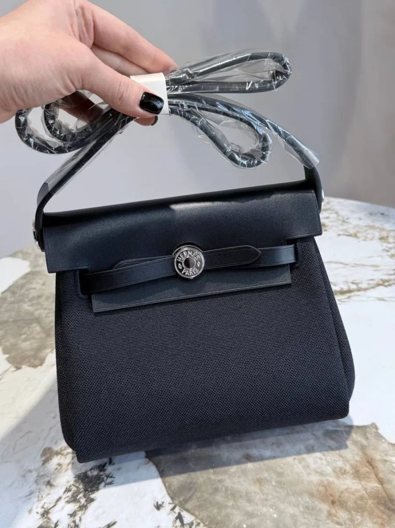 Сумка Hermes Herbag Mini чорна, графітова люкс — фото 2