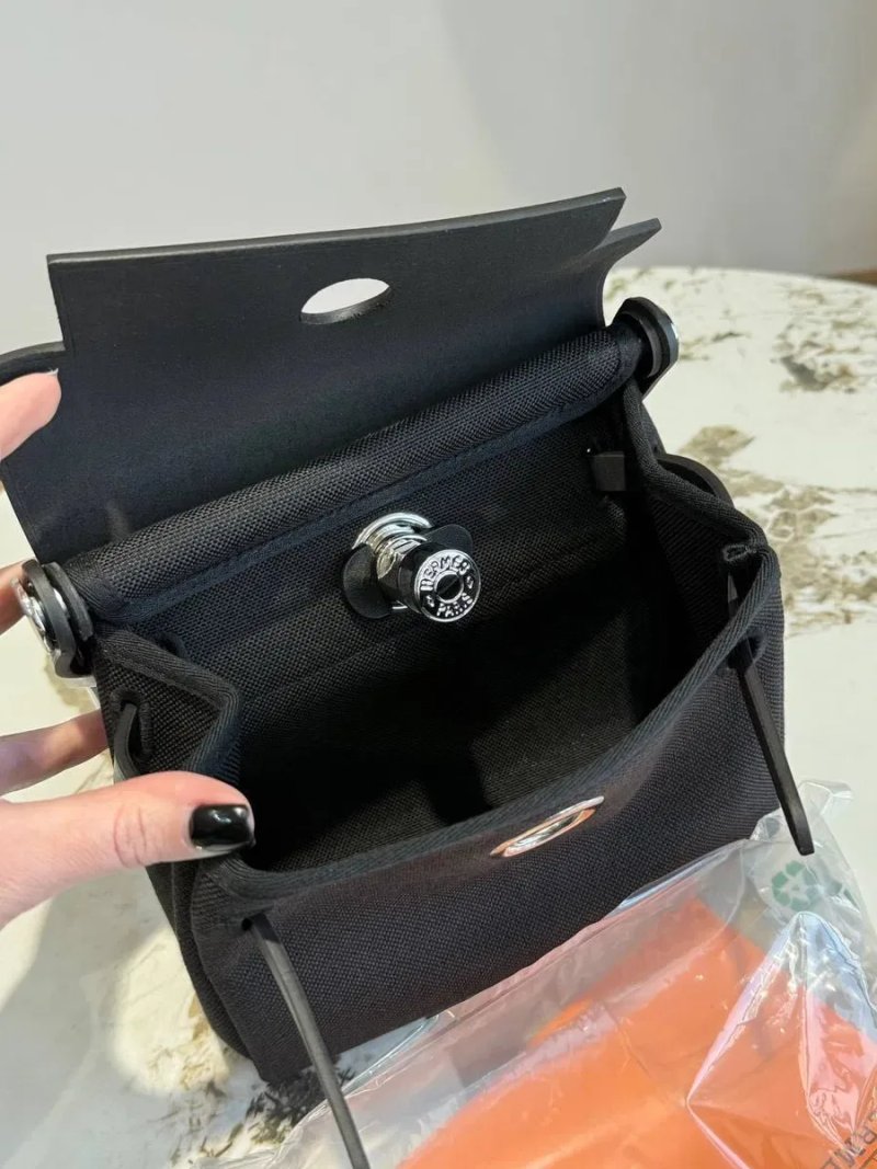 Сумка Hermes Herbag Mini чорна, графітова люкс — фото 5