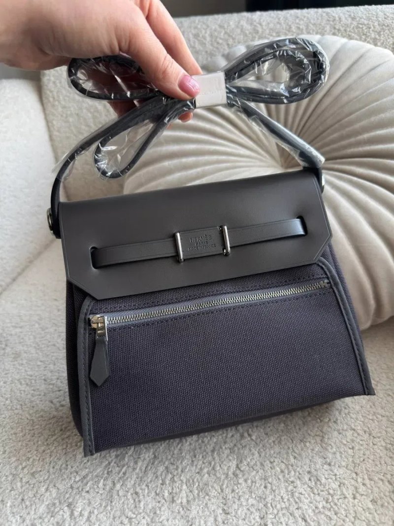 Сумка Hermes Herbag Mini чорна, графітова люкс — фото 7