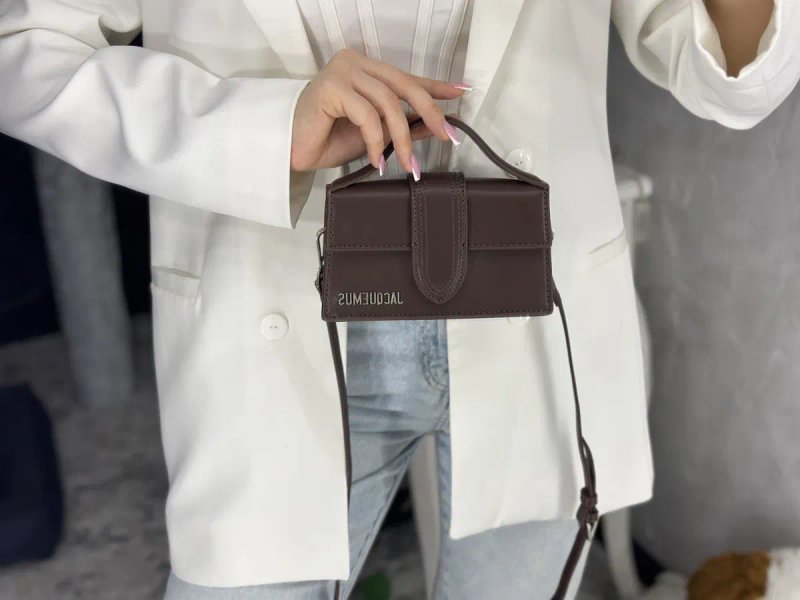 Сумка Jacquemus lux, жакмюс акція беж та винний кольори — фото 2