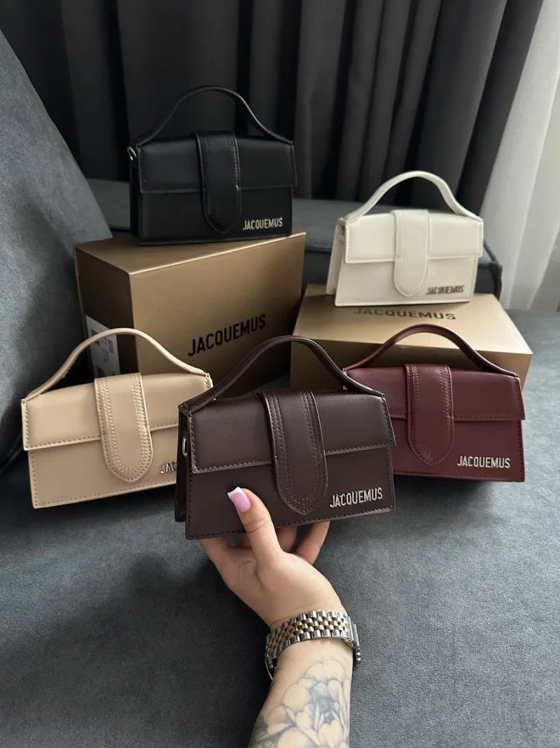 Сумка Jacquemus lux, жакмюс акція беж та винний кольори — фото 3