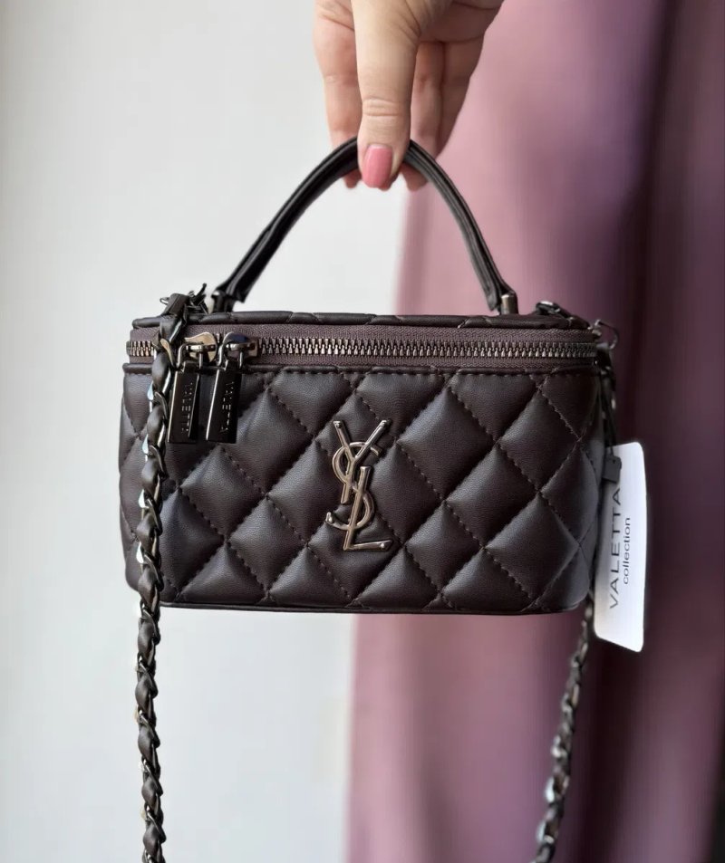 Сумка крос-боді (багато кольорів) Chanel та Yves Saint Laurent стьобані vanity кейс — фото 2