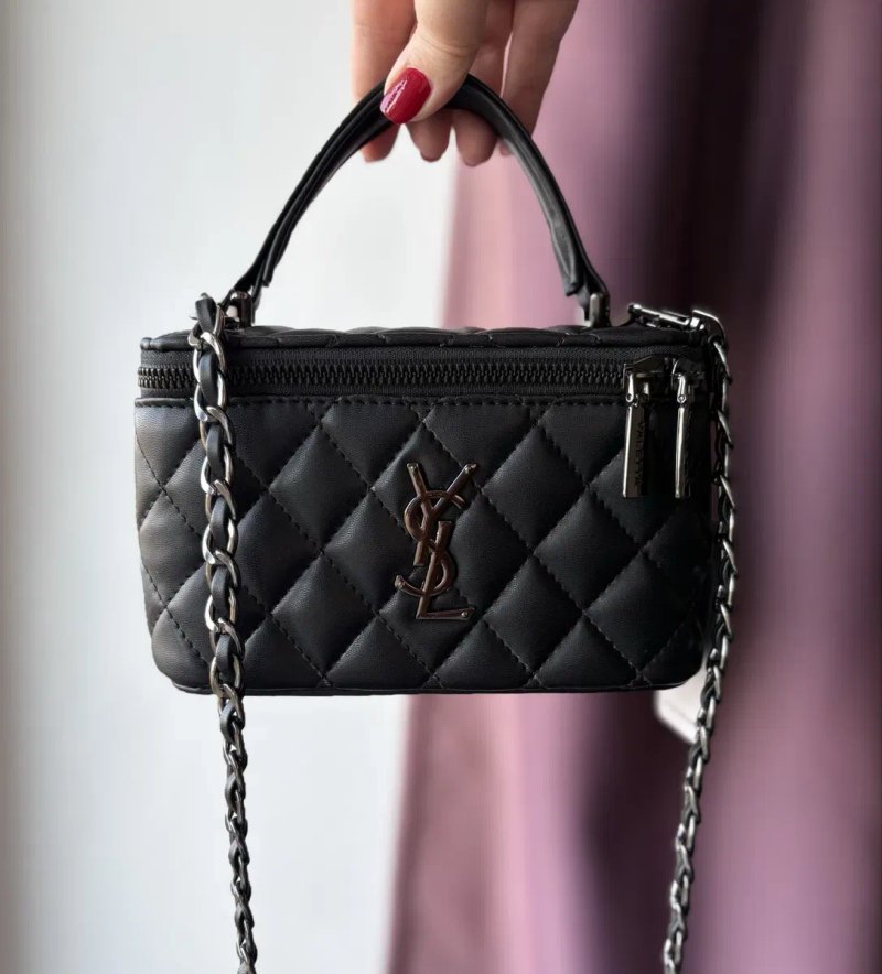Сумка крос-боді (багато кольорів) Chanel та Yves Saint Laurent стьобані vanity кейс — фото 4